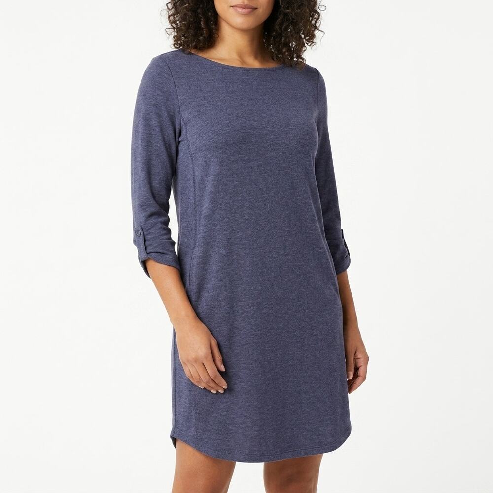 Ann Taylor LOFT Blue Shift Short Dress Women Size M
